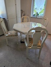 Ausziehtisch Wohn-Esszimmer italienischer Berockstil mit 4 Stühlen