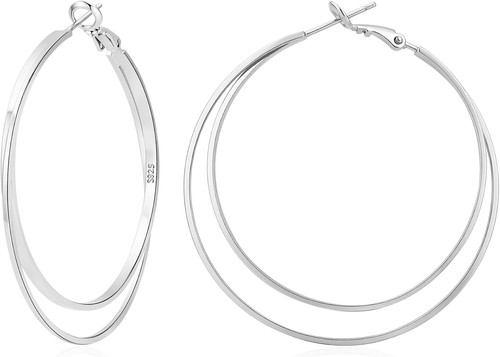 Doppelt creolen silber - doppelt,