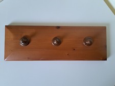 WANDGARDEROBE 3 Haken Garderobenpaneel  Garderoben Brett Fichte 40 x 14 cm