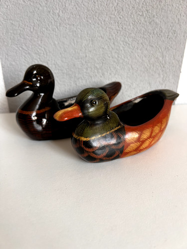 Handbemalte ton enten - handbemalte, ton-enten