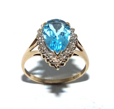 Damen 9ct Gelbgold Ring Set