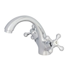 Retro Waschtischarmatur Waschbeckenarmatur Nostalgie Chrom Zweigriff