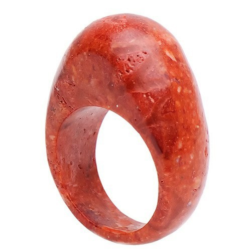 Ring aus echter - , koralle