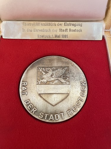 Ddr medaille plakette rat - ddr,