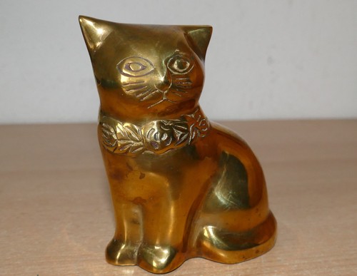 Kleine massiv messing katze - massiv,