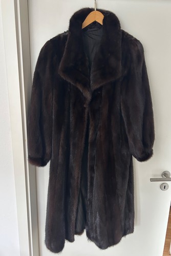 Nerzmantel braun schwarz - nerzmantel, braun/schwarz