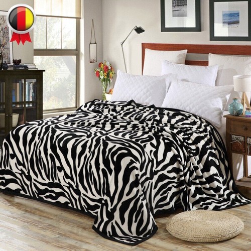 Wohndecke kuscheldecke zebra - kuscheldecke,
