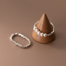 Perlenring aus 925er