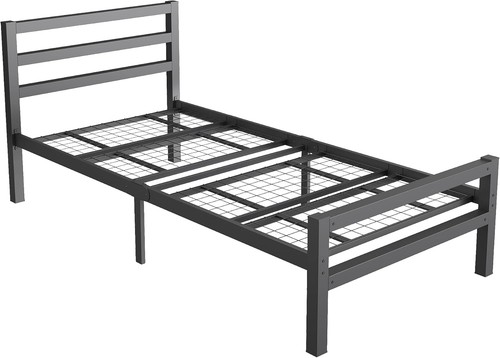 Metallbett 90x200 schwarz - 90x200,