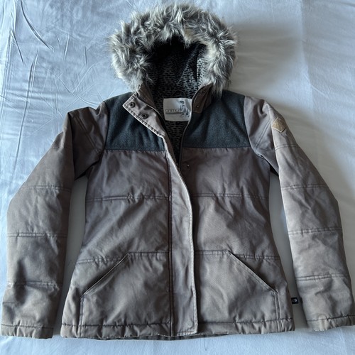 Tierfell kapuze jacke puffer - jacke,