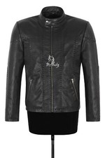 Herren Lederjacke schwarz