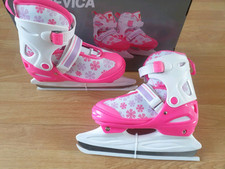 £60 Nevica verstellbare Schlittschuhe für ältere Mädchen weiß/rosa UK 5-8 EU 38-41 neu mit Karton