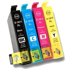 ✅ 4 Druckerpatronen T18 XL kompatibel Epson XP-225 XP-30 XP-302 XP-305 XP-312