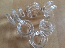 Serviettenringe/-halter aus Klarglas, 6 Stück, unbenutzt/neuwertig
