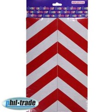 2x Warntafel rot weiss Streifen Oracal Folie Reflektor Aufkleber 30 x 10 cm