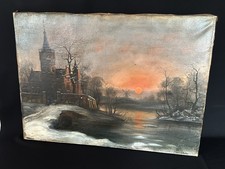  Ölgemälde Winterlandschaft