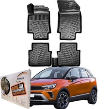 Trimak Autofußmatten kompatibel mit OPEL Crossland X Auto Allwetter Gummimatten