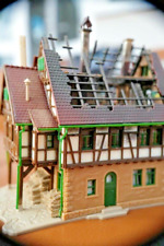 Brand beschädigtes Haus, für