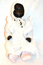 Schwarze Puppe,Col.Mod.No.4,Germany,weißes Kleid,1945