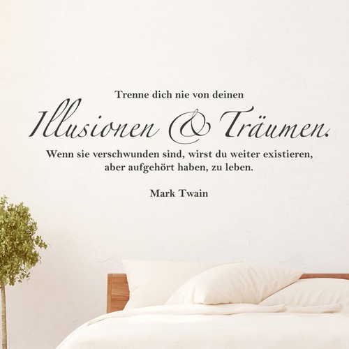 Wandtattoo zitat trenne - ,
