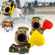 Kupplungskopf rot,gelb M22-Set mit Ventil Für LKW Zugmaschine Traktor Druck-luft
