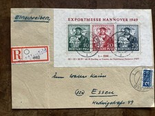 Exportmesse Hannover 1949 Block 1 auf Briefstück