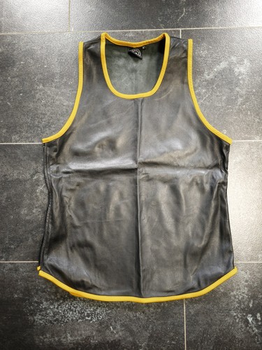 Tanktop muskelshirt aus leder - tanktop,