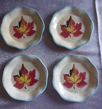 4 Kleine Teller , Untersetzer, Deko Herbst, Blatt , Teller  Ø  14 cm