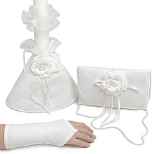 Kommuniontasche Kerzentuch Kerzenrock Tropfschutz Handschuhe zum Kommunionskleid