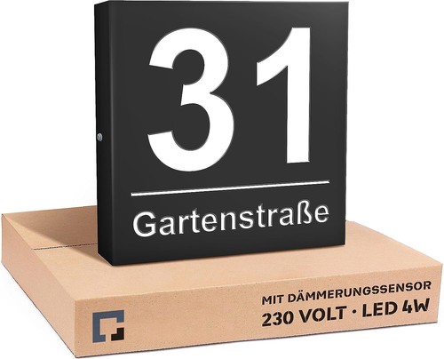 Hausnummer beleuchtet - hausnummer,