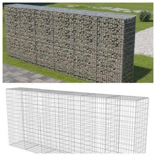 Gabionenwand mit abdeckung - gabionenwand,