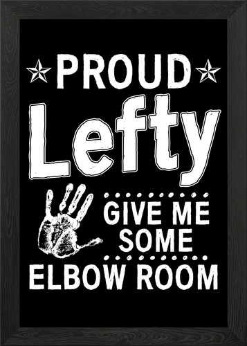 Proud lefty gerahmtes wandbild - lefty,