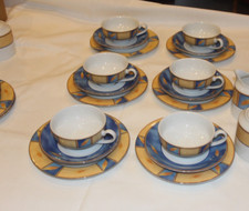 Ritzenhoff & Breker Flirt Yellow Leaves Teetasse 1 Gedeck 3 tlg Tee  Ostfriesen