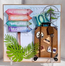 Grußkarte Geldgeschenk Urlaub Reise Glückwunschkarte 100% echte Handarbeit