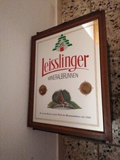 Reklamespiegel Leisslinger Mineralbrunnen 45cm x 55cm  Spiegel Glas Rar Sammler 