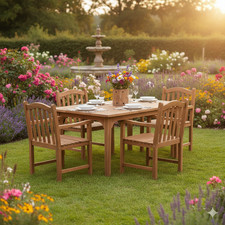 Gartenstuhl mit Armlehnen aus FSC-Akazienholz – Natur geölt