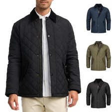 Indicode Herren Übergangsjacke INAldos-Jacke Rautensteppung Cordkragen Männer