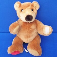 SIGIKID BÄR TEDDY STOFFTIER 40 CM BRAUN BEAR ROTE PFOTE KOPF DREHBAR BIEGSAM