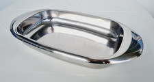 AMC Edelstahl Lasagnera Oval Servierplatte Servierschale 42 cm Auflaufform
