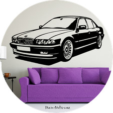 Wandtattoo bmw 7er e38 - wandtattoo,