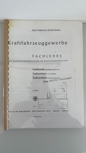 Kraftfahrzeuggewerbe fachlehre - kraftfahrzeuggewerbe,