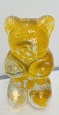 Vintage Glas Gummibärchen/Leonardo Briefbeschwerer/Figur gelb