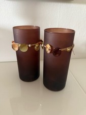 2 Deko Vasen Teelichtgläser Afrika