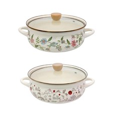Emaille Stock pot mit Deckel