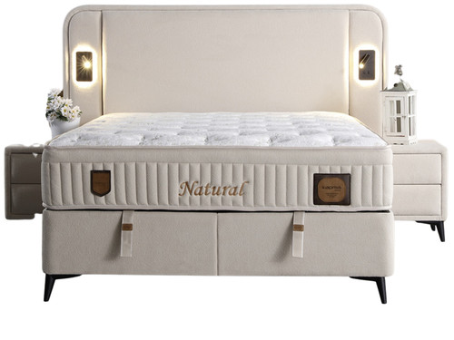 Natural beige bett set - beige, –
