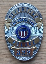 S/G22 Historisches US-Polizeiabzeichen - METROPOLITAN POLICE -DETECTIVE-