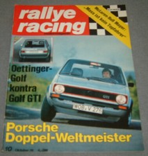 Rallye Racing 10/1976 mit Poster Rallye Fiat 131 M. Alen, Oettinger VW Golf GTI
