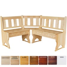 Eckbank Kiefer MASSIVHOLZ Öko VERSCHIEDENEN FARBEN - NEU