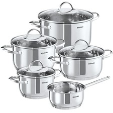 Kochtopfset Kochgeschirrset Topf-Set Edelstahl 9tlg Induktion spülmaschinenfest