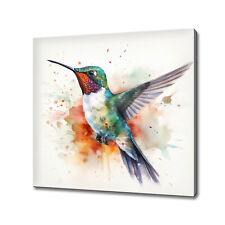 Bunter Kolibri Aquarell Malerei Stil Moderner Leinwanddruck Wandkunst